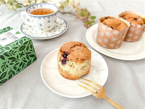 【ブルーベリーと紅茶のカップシフォンケーキ】簡単ふわふわ！レシピ｜linktea ネパール紅茶