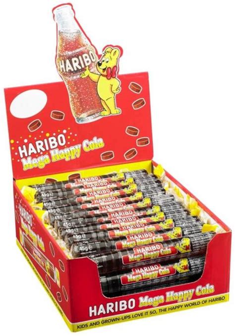 Köp Haribo Mega Roulette Happy Cola 45g x 40st hel låda hos Coopers Candy