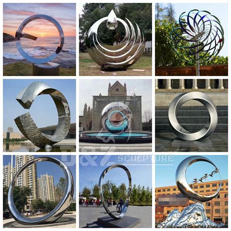 Modern Abstract Circle Stainless Steel Art Sculpture