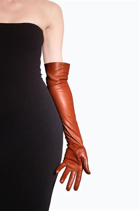 Ladies Long Leather Gloves Personalized Handmade Opera Minimalist