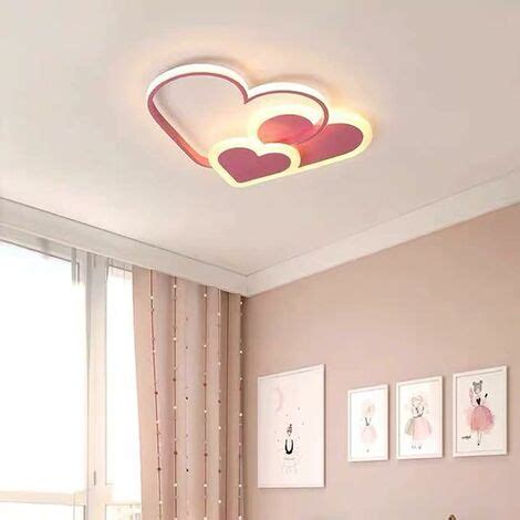 Plafonnier Chambre D Enfant Acrylique Led Plafonnier En Forme De Coeur