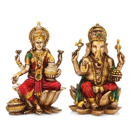 Buy CraftVatika Goddess Laxmi Ganesha Saraswati Idol Murti Lakshmi