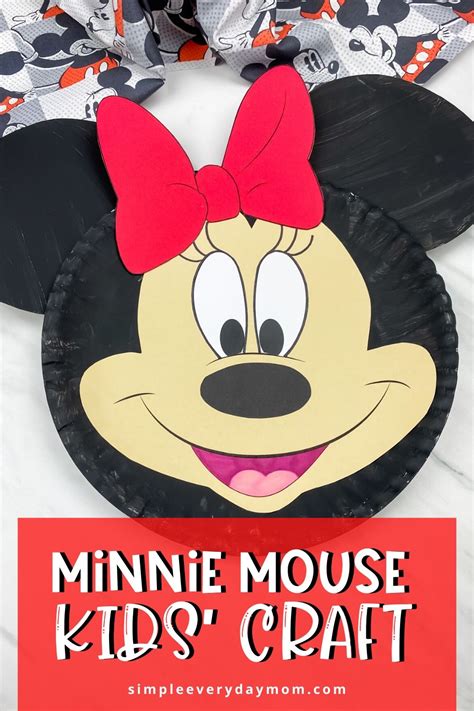 Minnie Mickey Mouse Paper Plate Craft Free Template