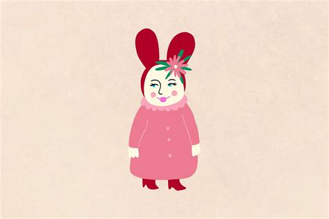 Cute Girl with Bunny Ears Graphic by Art's and Patterns · Creative Fabrica