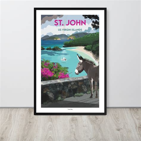 My St John USVI Trunk Bay Travel Poster St John USVI Print - Etsy