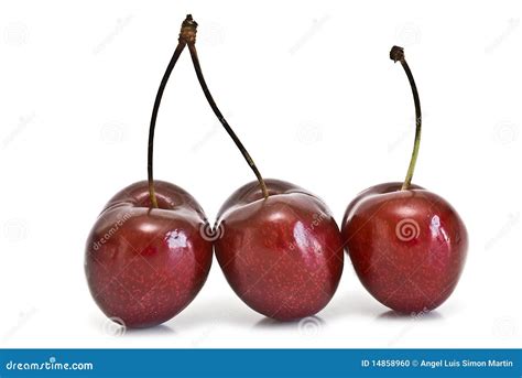 Three Cherries Stock Photo Image Of Closeup Bakery 14858960