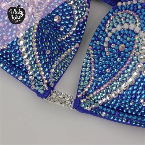 Blue Crystal Competition Bikini Blizzard Crystal Bikini Vicky Ross Fit