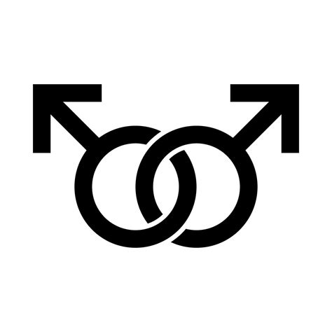 Gay Symbol Icon Isolated On White Background Homosexual Partner Symbol Two Female Icons That