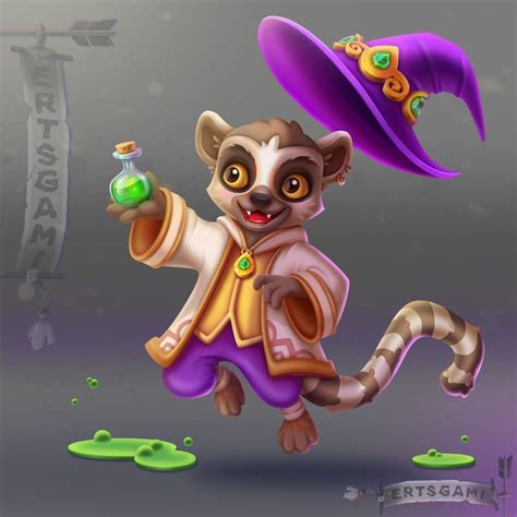 Lemur And Potion On Artstation At Artworkm8xdde In 2024 Lemur