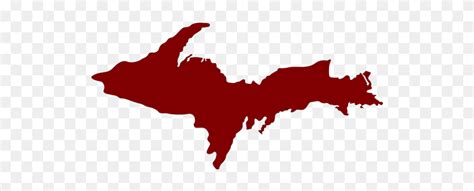 Download Michigan Upper Peninsula-red Png Images - State Of Michigan ...