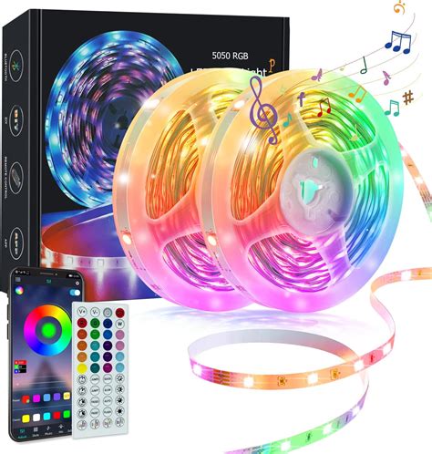 Mexllex Led Strip Lights M Rolls Of M Ultra Long Music Sync