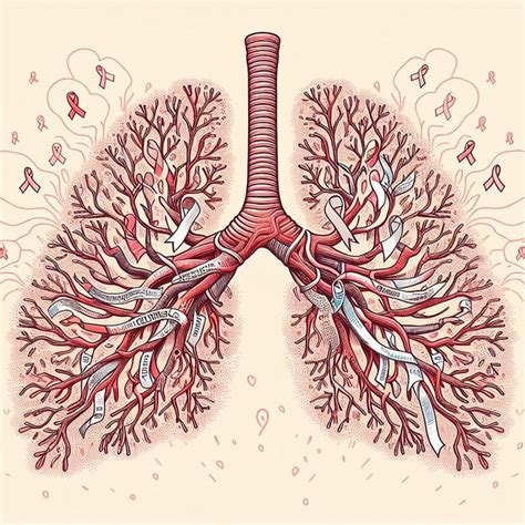 Illustration Of A Lung For World Lung Cancer Day Education Premium Ai