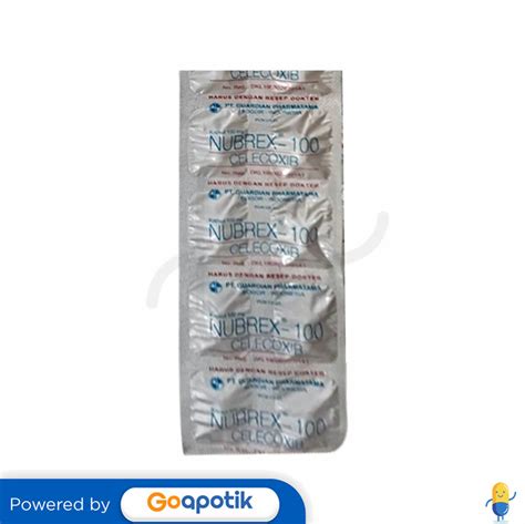 Nubrex 100 Mg Strip 10 Kapsul Kegunaan Efek Samping Dosis Dan Aturan Pakai