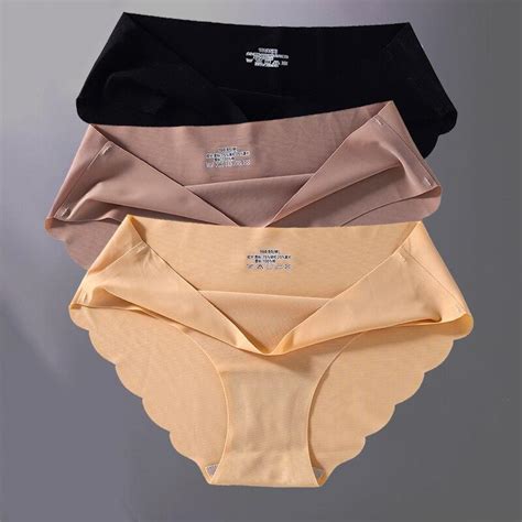 Buy Finetoo 3pcs Set M Xl Seamless Ice Silk Women Panties Sexy Panties