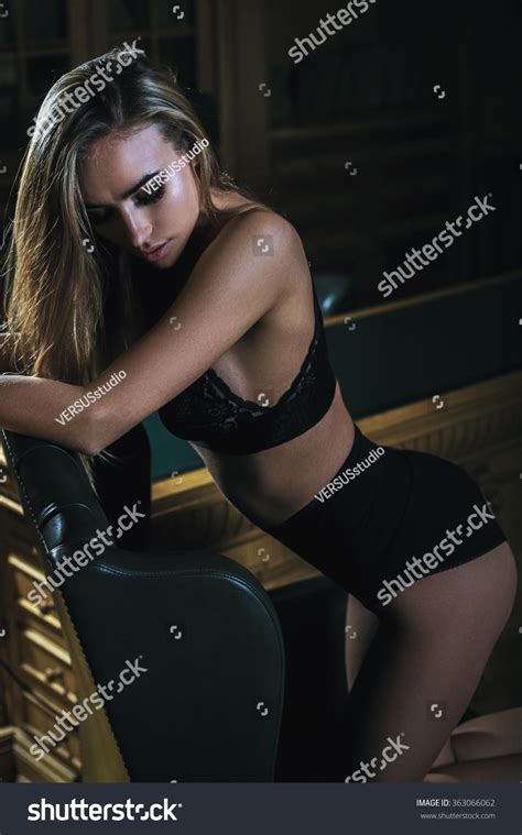 Sexy Beautiful Blonde Girl Lace Lingerie Stock Photo Edit Now 363066062
