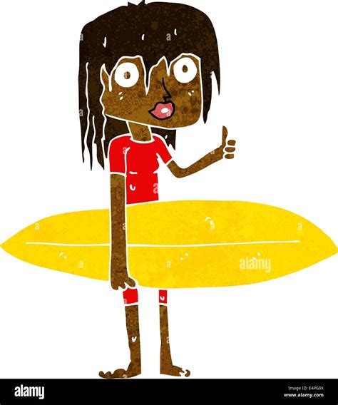 Cartoon Surfer Girl Stock Vector Image And Art Alamy