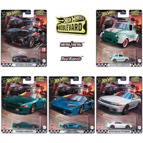 Hot Wheels Premium Boulevard Dash V Toyota GR Supra Mitsubishi GT VR Fiat D