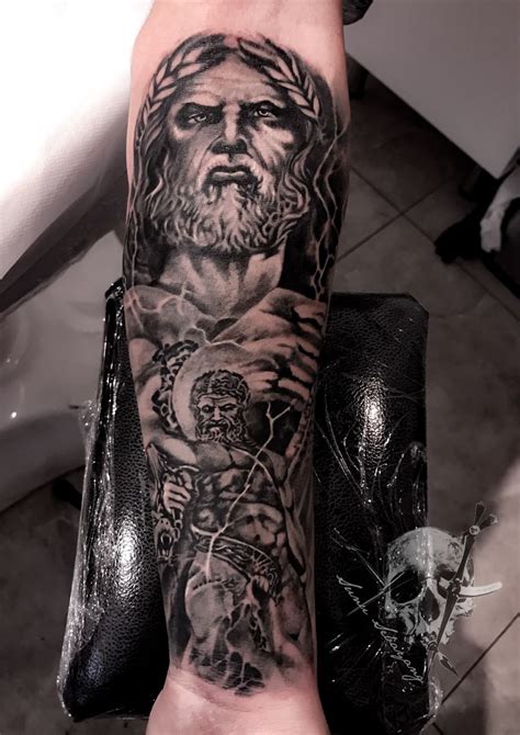 Zeus The God Black And Grey Realism Tattoo Artist By Sunu Puspitanala