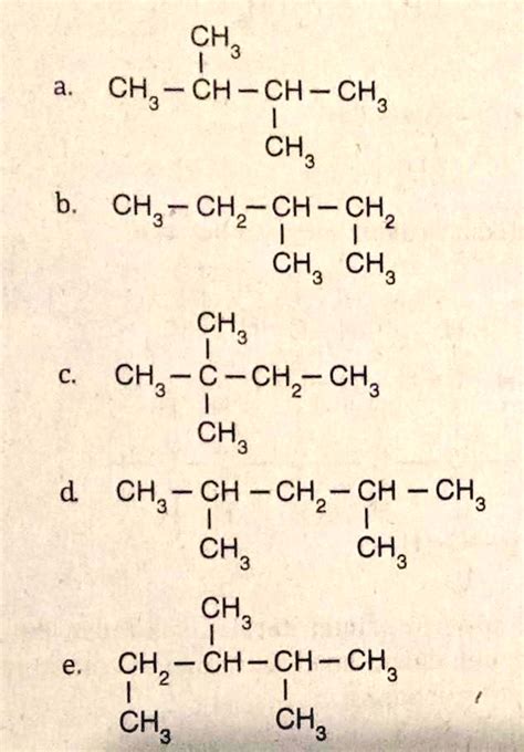 SOLVED Perhatikan Beberapa Struktur Senyawa Hidrokarbon Diatas