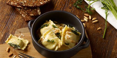 Organic Spinach Cheese Ravioli With Brown Butter Sauce