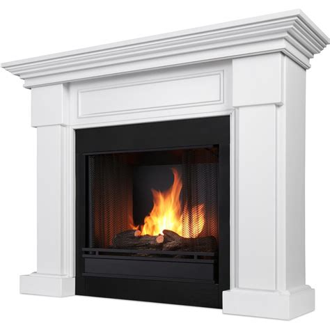 Real Flame Hillcrest Inch Gel Fireplace With Mantel White W