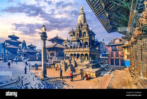 Nepal-Katmandu Valley Patan City-Durbar Square (W.H Stock Photo - Alamy