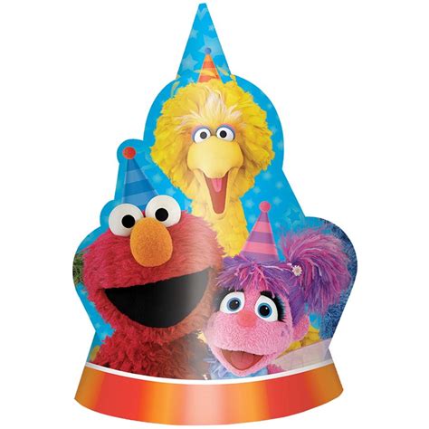 Sesame Street party hats 8pcs