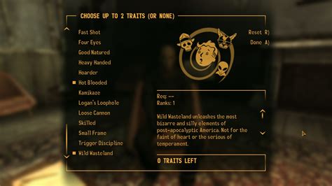 Fallout New Vegas Best Traits Revealed All Traits Ranked Worst To