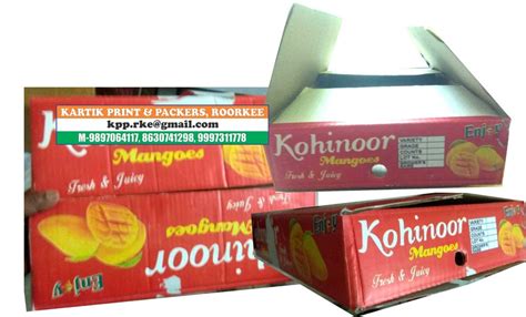 Cardboard Double Wall 5 Ply Mango Fruit Corrugated Boxes 2 Dozen Box Capacity 6 10 Kg At Rs