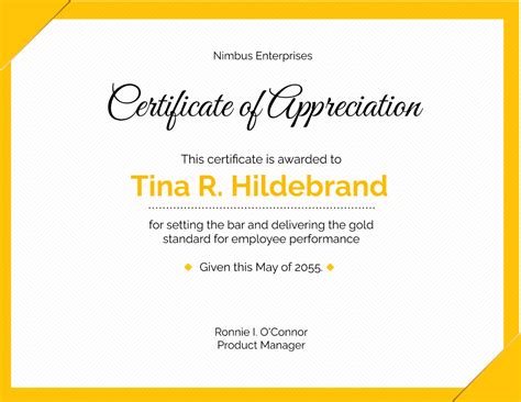 gold certificate template edit    templatenet