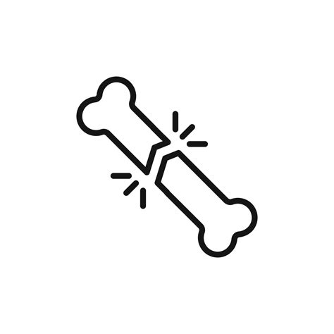 bone break icon  vector art  vecteezy