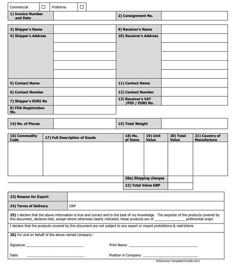 Consignment Invoice Template