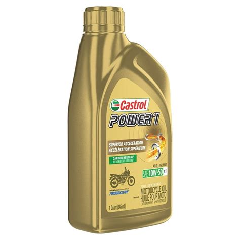 Castrol Power1 4T 10W-50 Full Synthetic Motorcycle Oil, 1 Quart ...