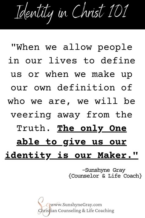 Identity In Christ Quote Christian Counseling