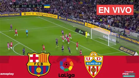 Barcelona vs Almerá 3 2 GOLS DEL PARTIDO LaLiga 2023 24 Simulación y