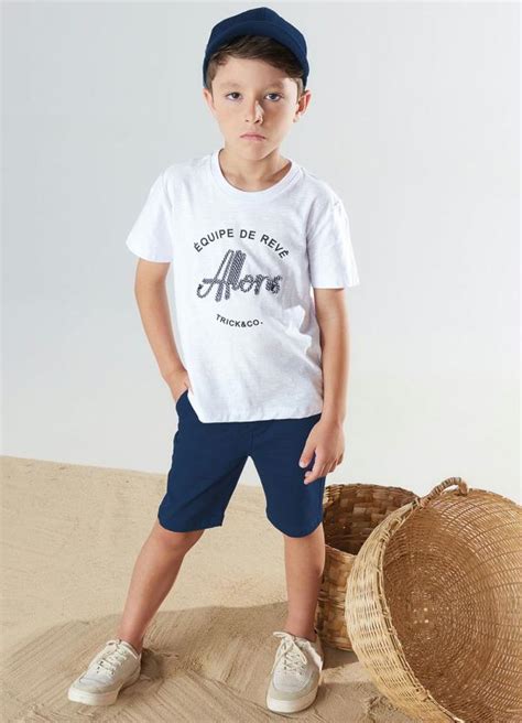 Conjunto Camiseta Bermuda Trick Nick Branco Trick Nick