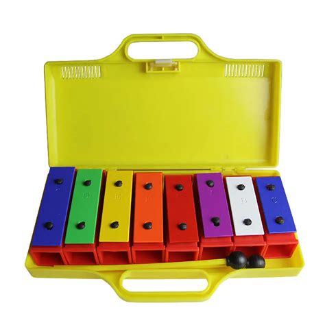 Orff instrumentos de percusión de madera niños xilófono Glockenspiel