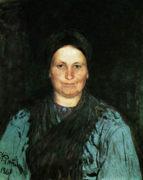 Portrait Of The Artists Mother Ts Repina Ilya Repin