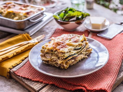 Lasagne Med Zucchini Och Ost Vegeta