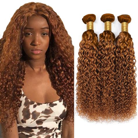 Amazon Light Brown Kinky Curly Bundles Color Brown Curly Wave