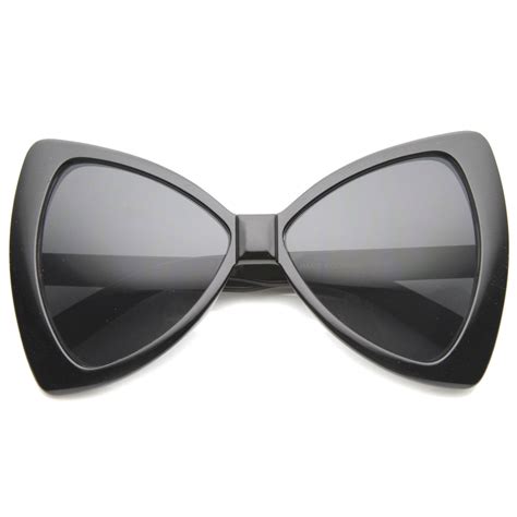 Oversize Bow Tie Cat Eye Retro Sunglasses Zerouv