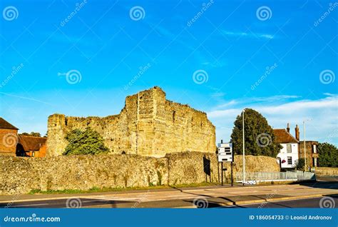 Canterbury Castle in Kent, England Stock Image - Image of english ...