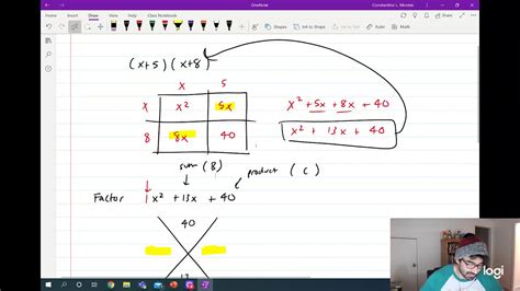 Factoring Simple Trinomials Part A Youtube