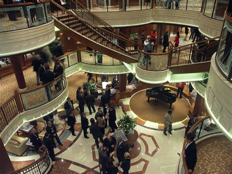 All About Cunard The Central Atrium On Cunards Queen Victoria