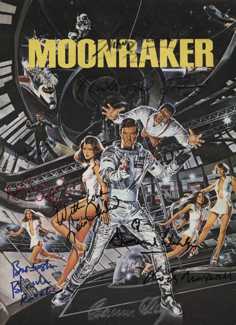 James Bond Moonraker Movie Cast - Program Signed With Co-Signers ...