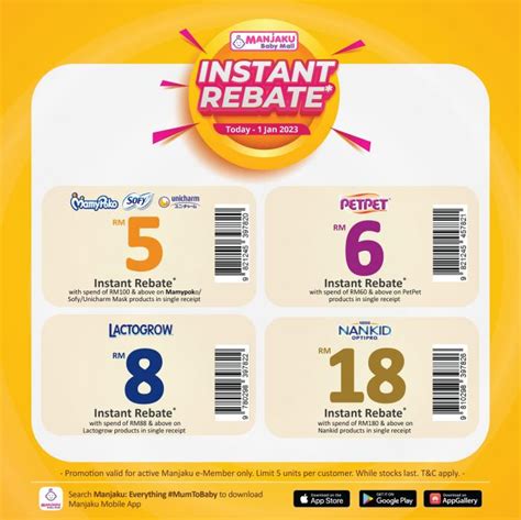 Manjaku Instant Rebate Promotion Valid Until 1 Jan 2023