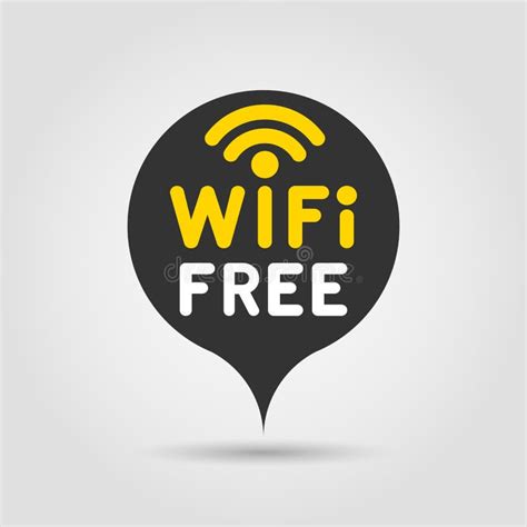 Free Wifi Label Banner Poster Icon Sign Vector Illustration Stock