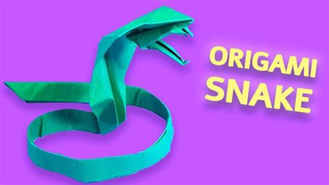 Easy Origami Snake - DIY. | Origami snake, Origami easy, Origami