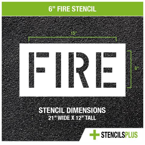 FIRE stencil | Fire Lane Stencil | Parking Lot Stencil - StencilsPlus