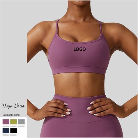 Halter Strappy Cross Back Bra Jogging Nude Push Up Women Yoga Bra Yoga Clothes And Yoga Bras Price